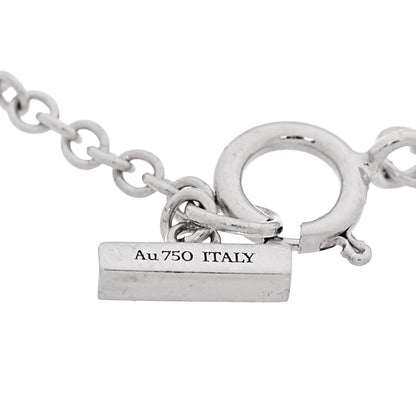 Tiffany 18K White Gold Diamond Turquoise T Circle Bracelet 4 of 7