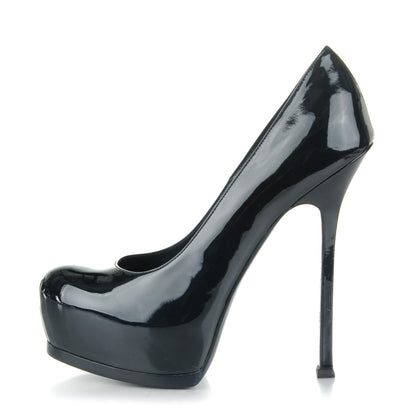 Saint Laurent Patent Tribtoo 105 Platform Pumps 40 Dark Blue 1 of 8