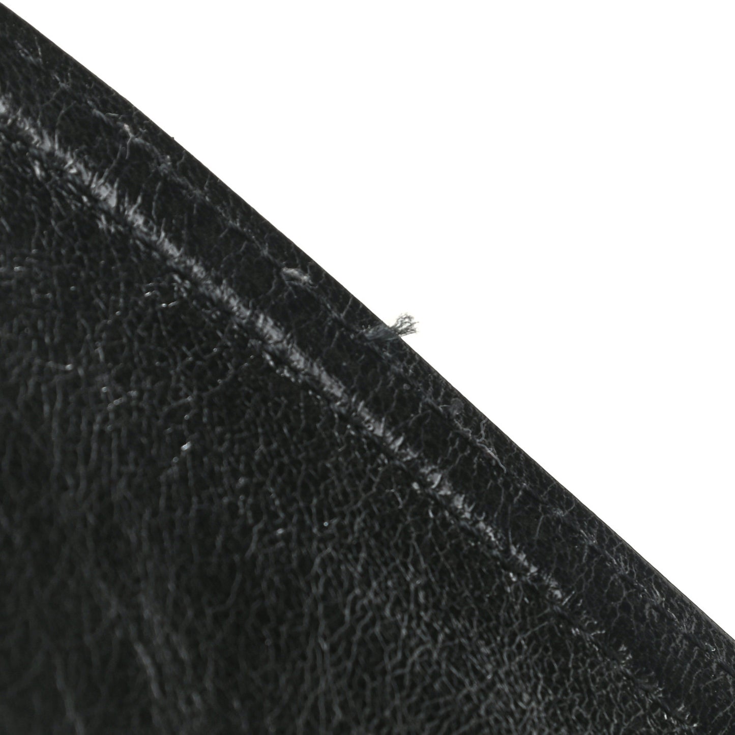 Crinkled Lambskin 135mm Saddle Belt Black