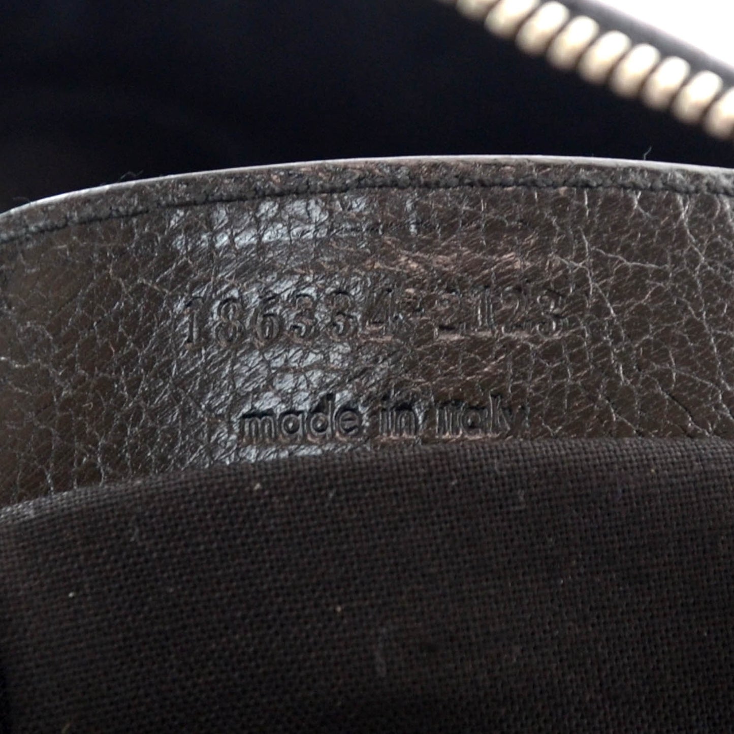 Leather Embossed Logo Satchel Black