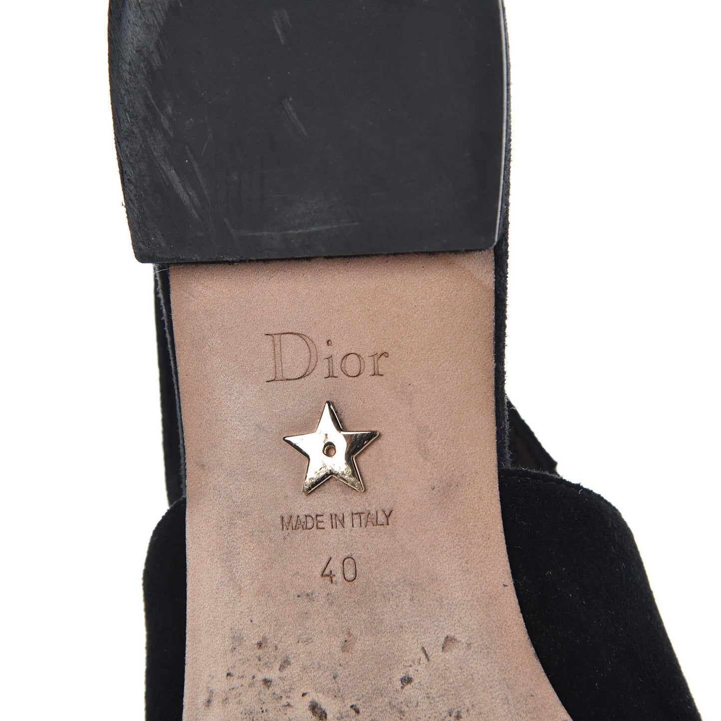 Suede Sweet D Sling-Back Ballet Flats 40 Black