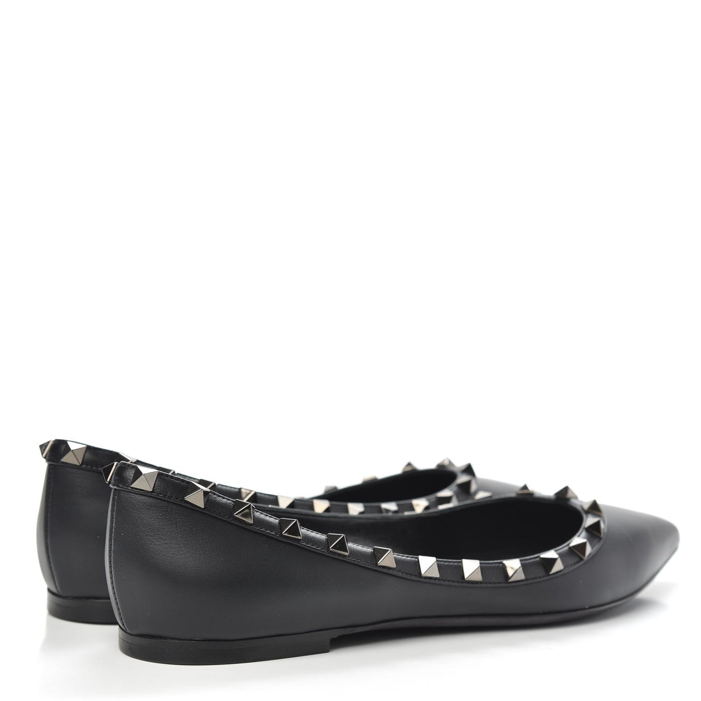 Nappa Rockstud Ballerina Flats 39 Black