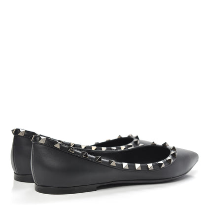 Valentino Garavani Nappa Rockstud Ballerina Flats 39 Black 4 of 9