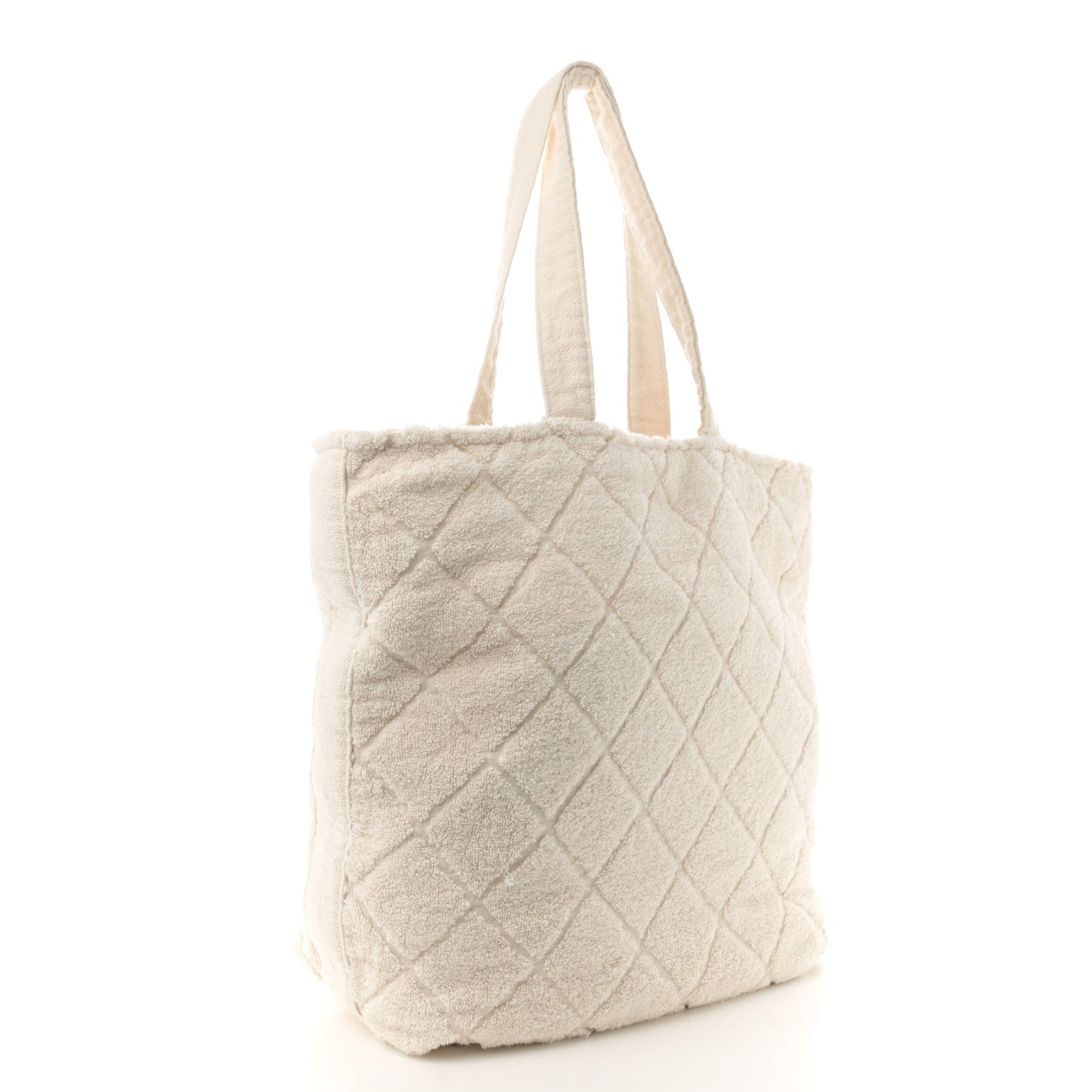 Terry Cotton CC Beach Tote Towel Set Ivory