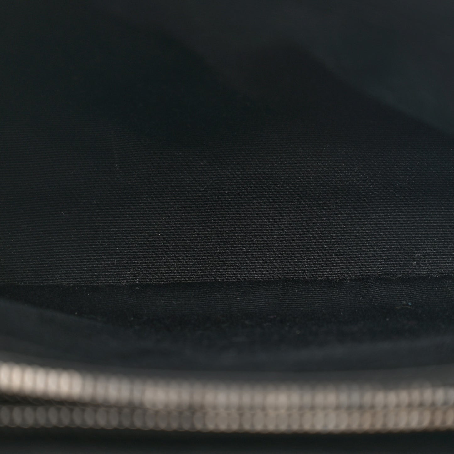 Sheepskin Matelasse Chevron Monogram Medium College Bag Black