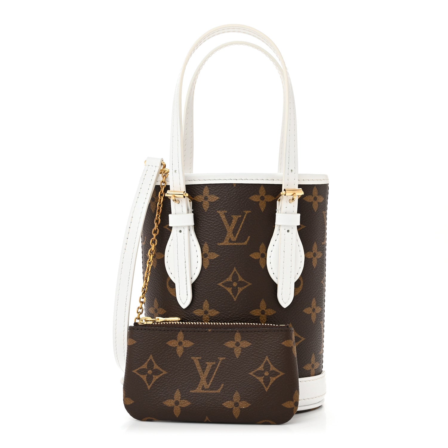 Louis Vuitton Monogram LV Match Nano Bucket Bag White 1 of 11
