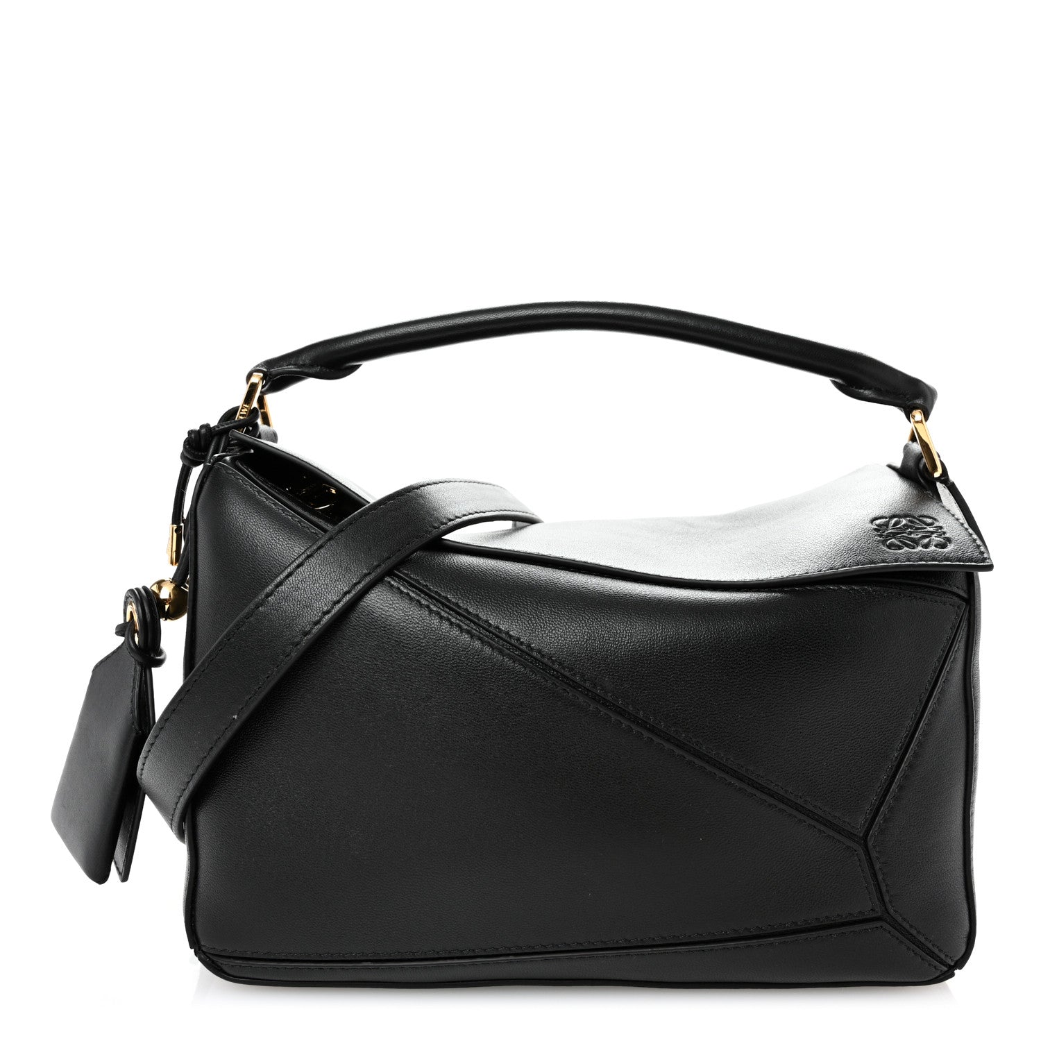 Loewe Nappa Lambskin Small Featherlight Puzzle Bag Black 1 of 10