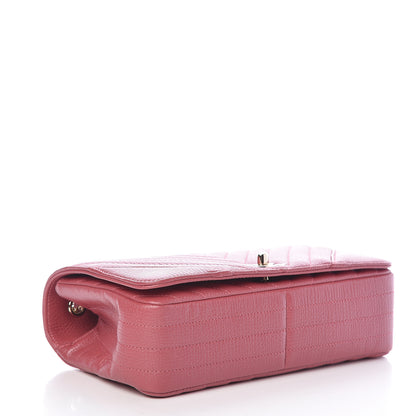 Chanel Calfskin Chevron Quilted Statement Flap Pink 4 of 12