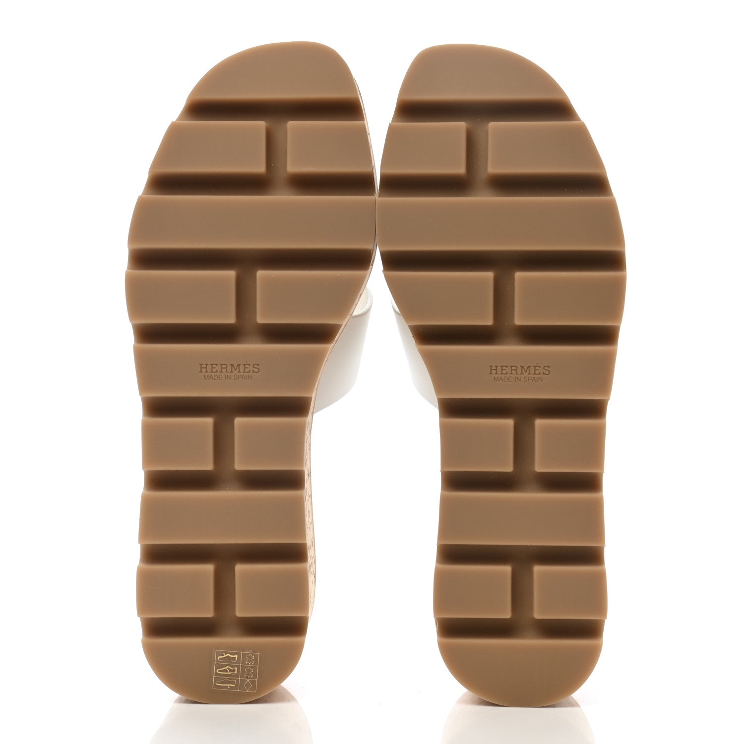 Hermes Calfskin Cork Eze 30 Sandals 36 White 5 of 8