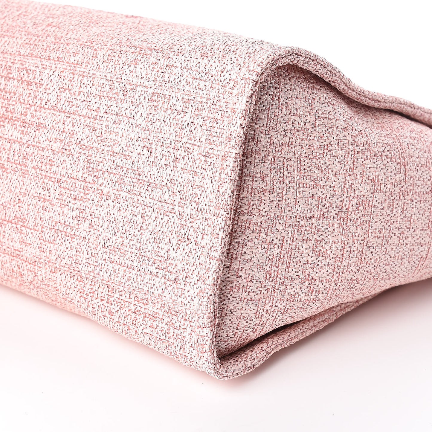 Straw Lurex Large Deauville Tote Pink
