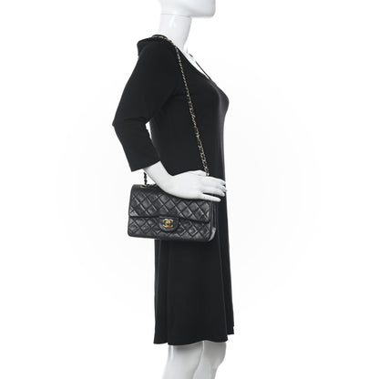 Chanel Lambskin Quilted Small Double Flap Black 2 of 10