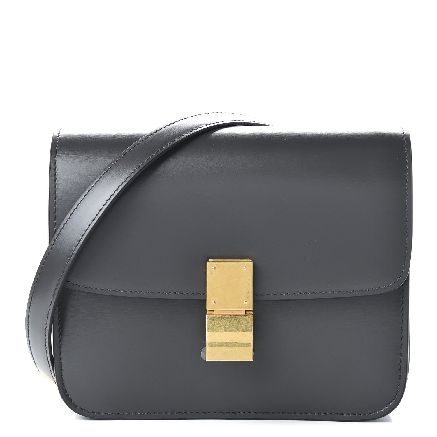 Celine Box Calfskin Teen Classic Box Flap Bag Anthracite 1 of 9