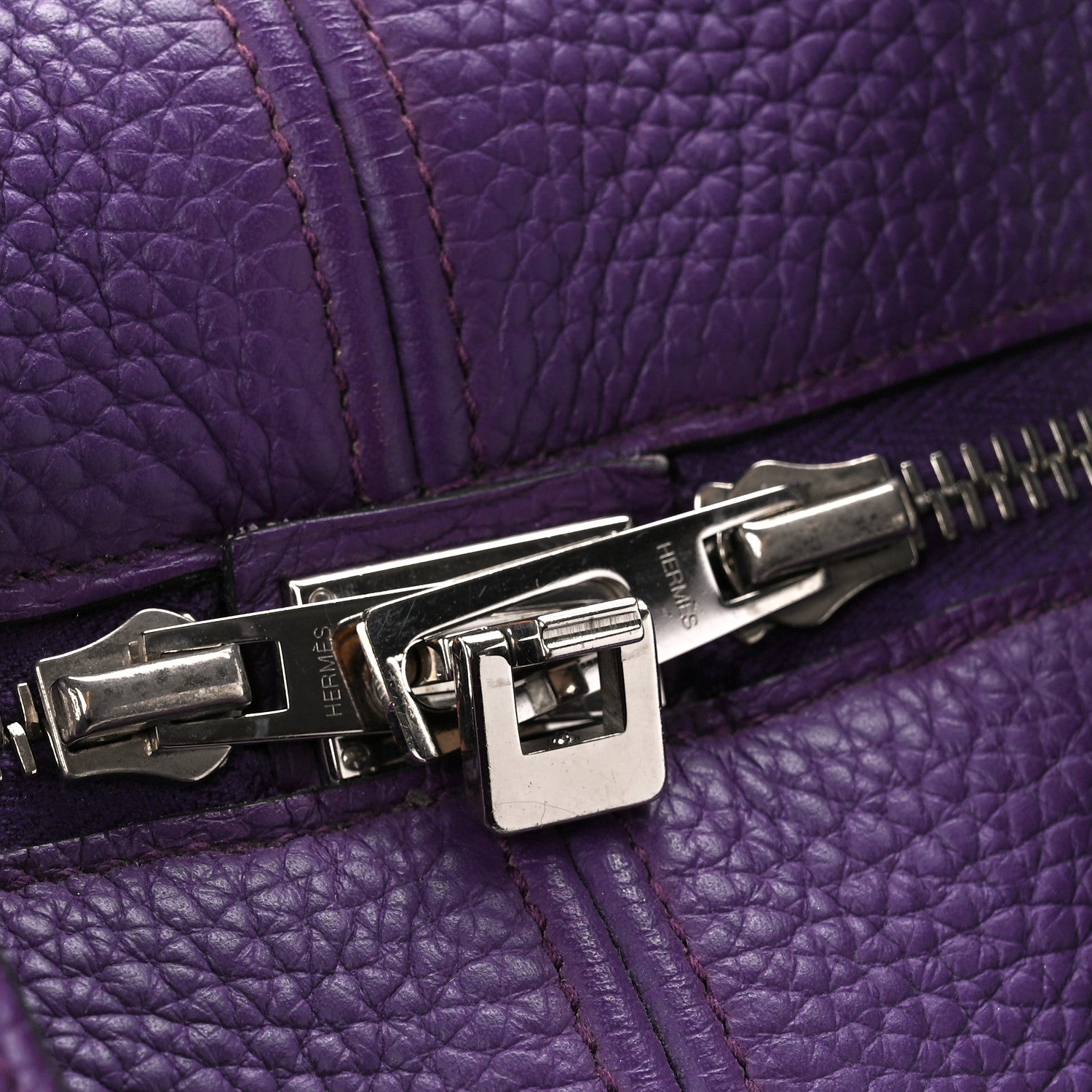 Hermes Taurillon Clemence Victoria II 35 Ultraviolet 9 of 14