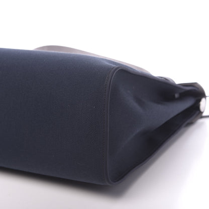 Hermes Toile Vache Calfskin Herbag Zip 39 GM Bleu Indigo 12 of 15