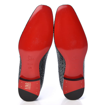 Christian Louboutin Strass Veau Velours Mens Dandelion Flat Loafers 42.5 Black 5 of 10