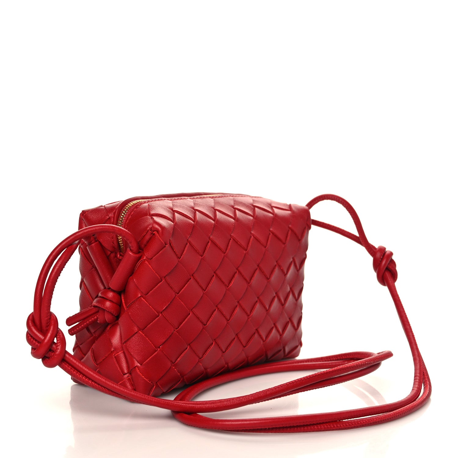 Bottega Veneta Nappa Intrecciato Mini Loop Camera Bag Apple Candy 2 of 7