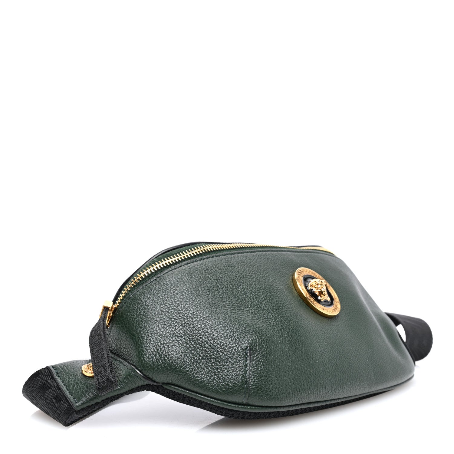 Versace Grained Calfskin Vanitas Medea Belt Bag Green 4 of 9