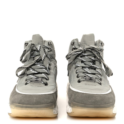 Chanel Fabric Suede Womens CC Sneakers 39 Grey 3 of 11