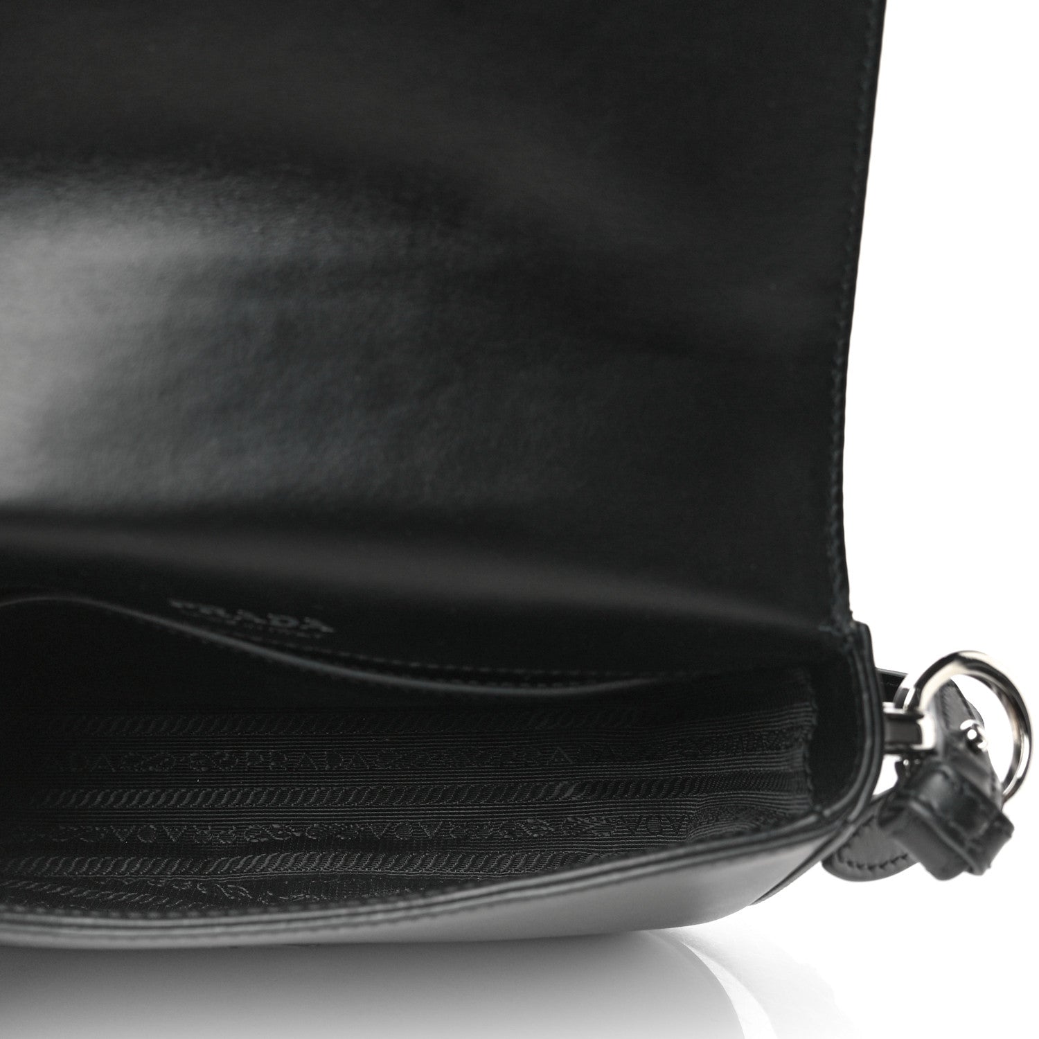 Prada Nylon Calfskin Identity Shoulder Bag Black 5 of 11