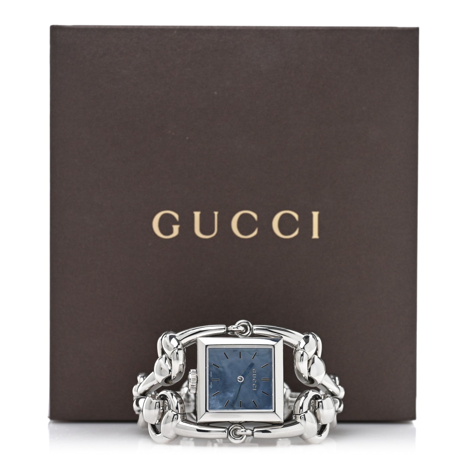 Gucci Stainless Steel Blue Mother of Pearl 25mm Signoria Quartz Watch 5 of 5