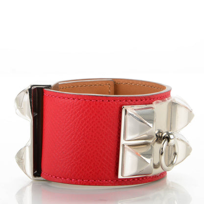 Hermes Epsom Collier De Chien CDC Bracelet S Rouge Casaque 3 of 7