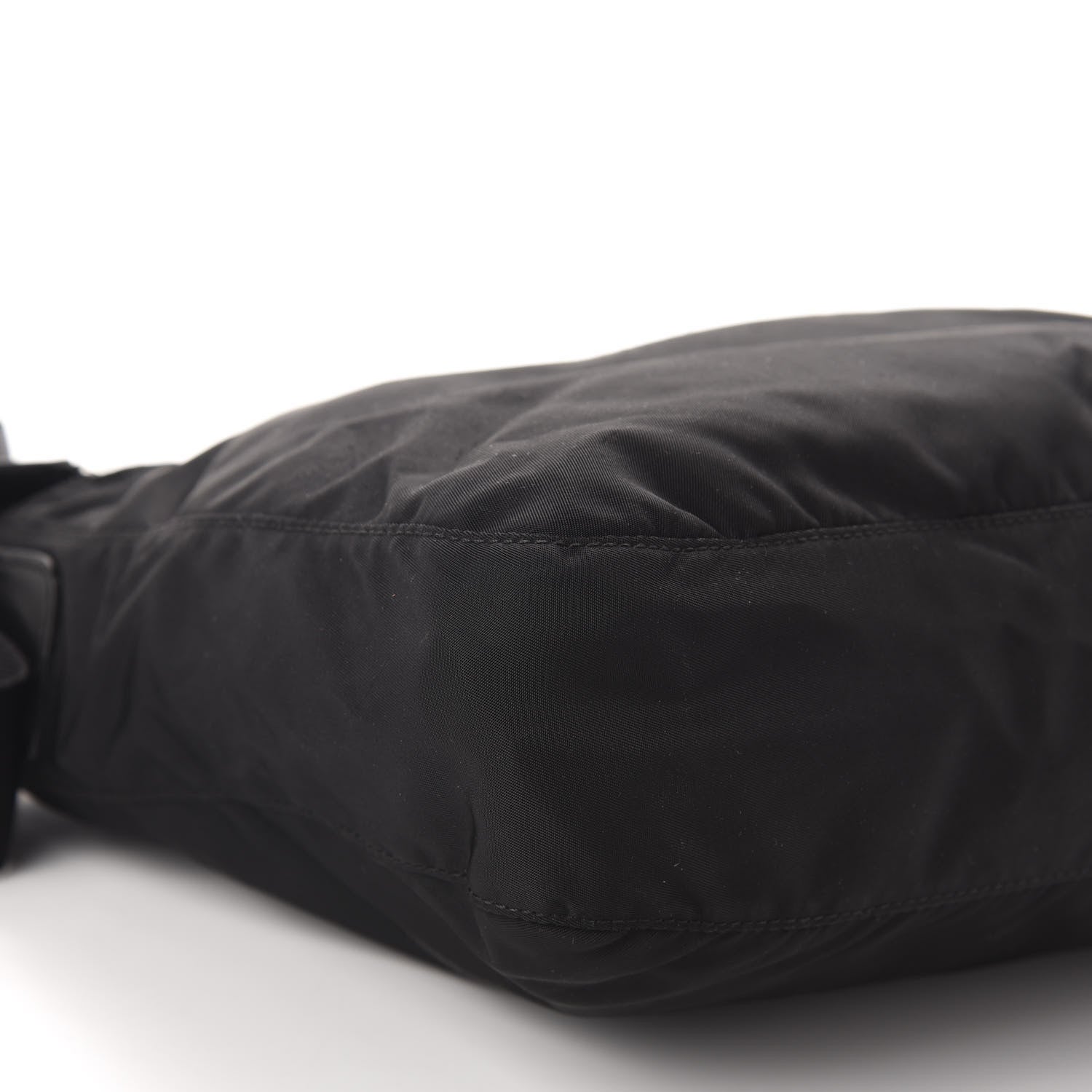 Prada Nylon Flat Messenger Bag Black 6 of 10