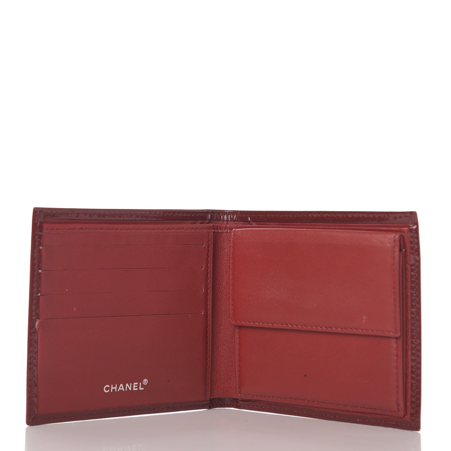 Chanel Patent Bi-Fold Wallet Red 5 of 13