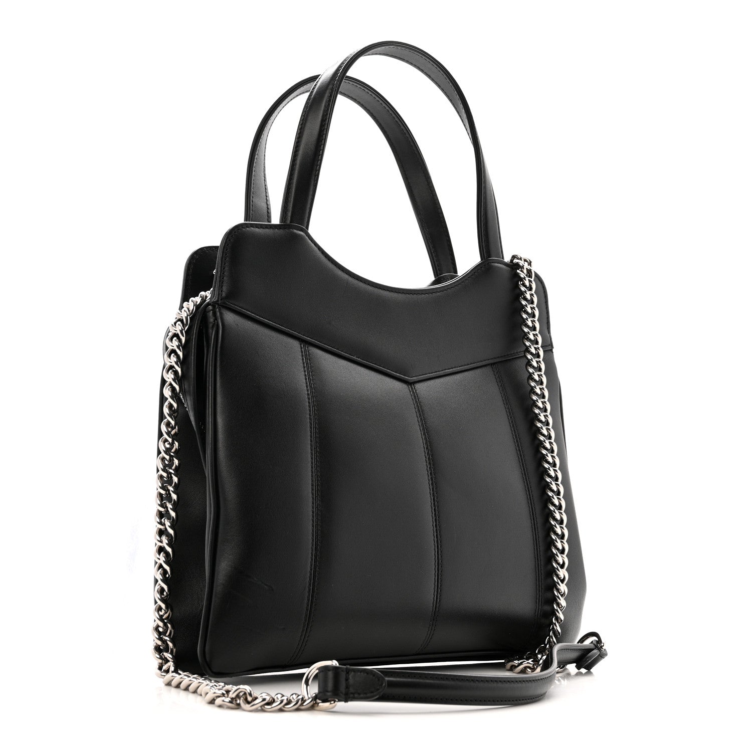 Gucci Calfskin Petite GG Small Tote Bag Black 3 of 13