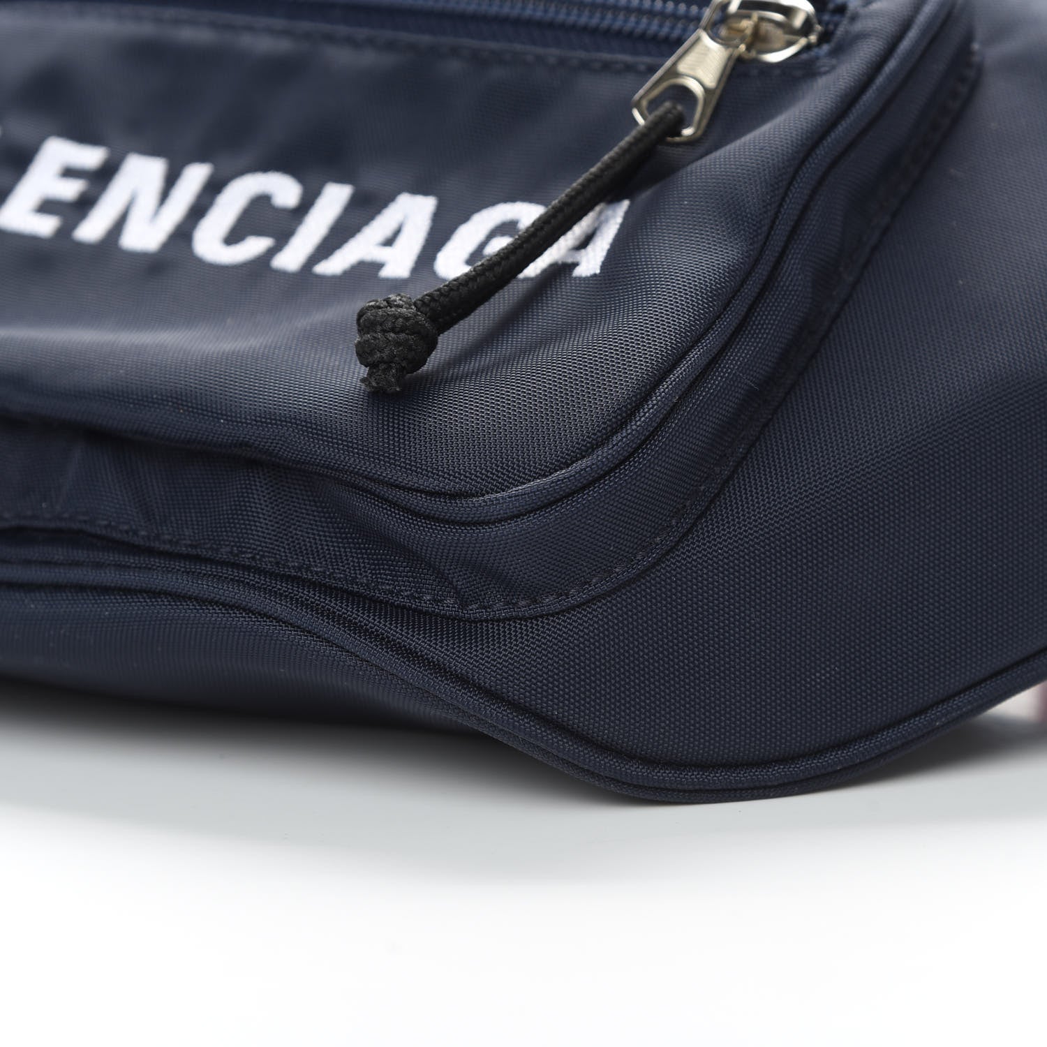 Balenciaga Sport Nylon Logo Embroidered Wheel Beltpack Navy Blue Red 10 of 11