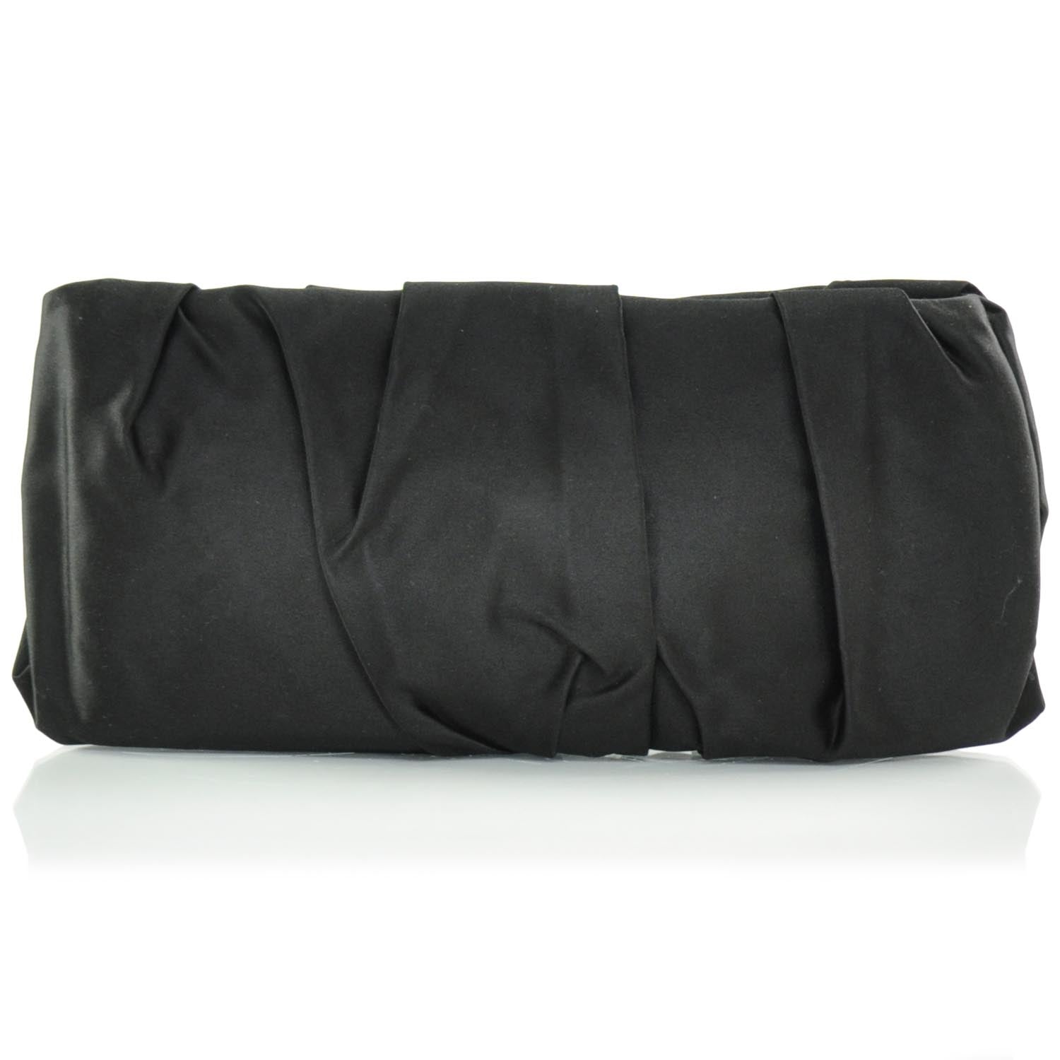 Prada Satin Frame Evening Bag Black 4 of 9