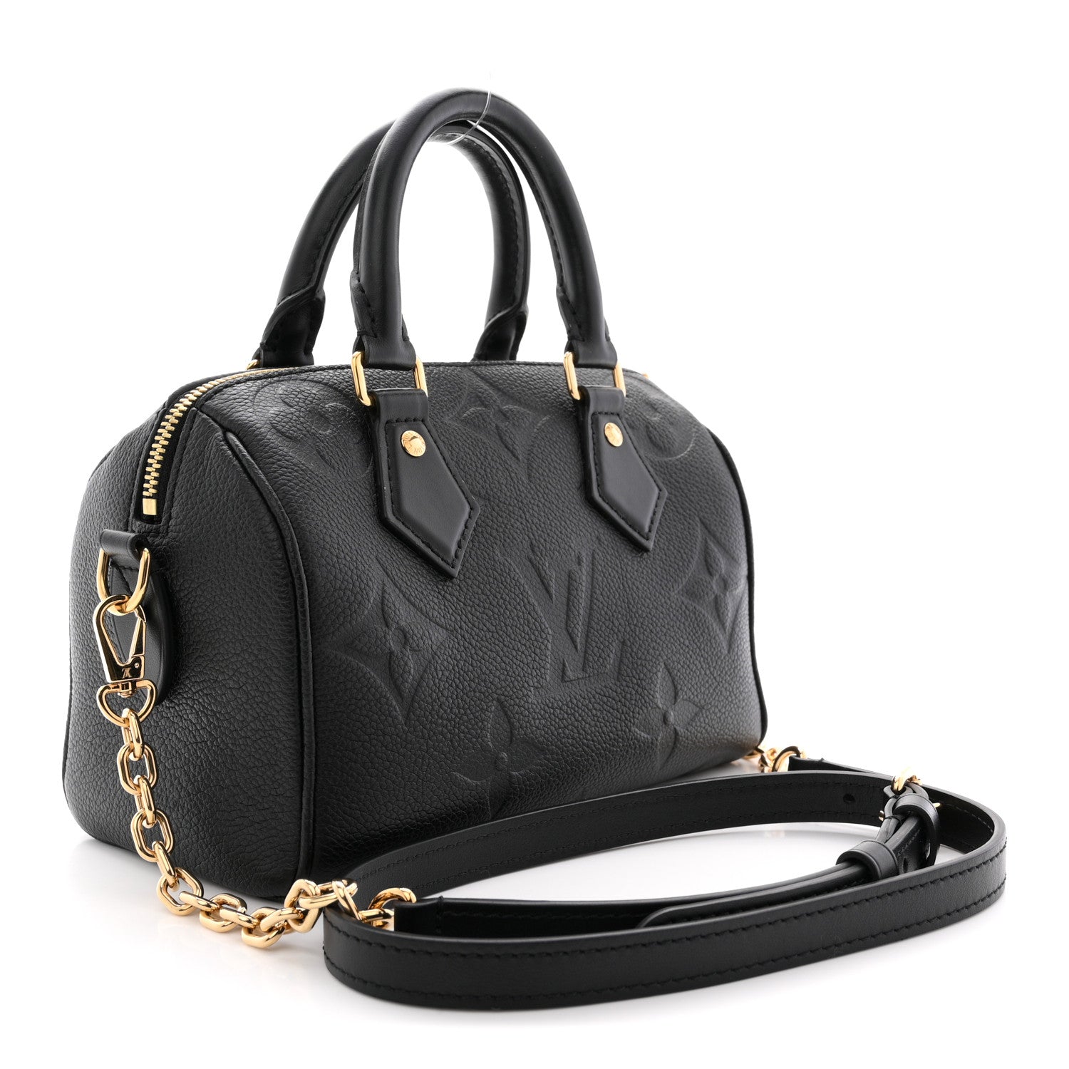 Louis Vuitton Empreinte Monogram Giant Speedy Bandouliere 20 Black 3 of 11