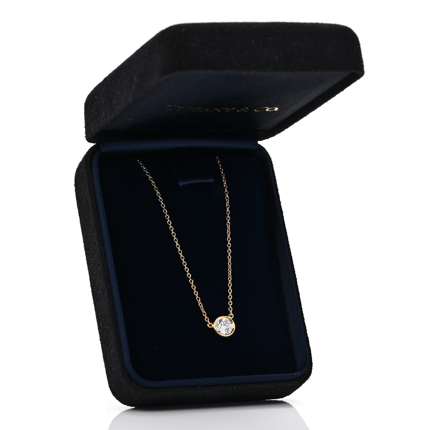 Tiffany 18K Yellow Gold Diamond .45ct Elsa Peretti Diamonds by the Yard Pendant Necklace 8 of 8