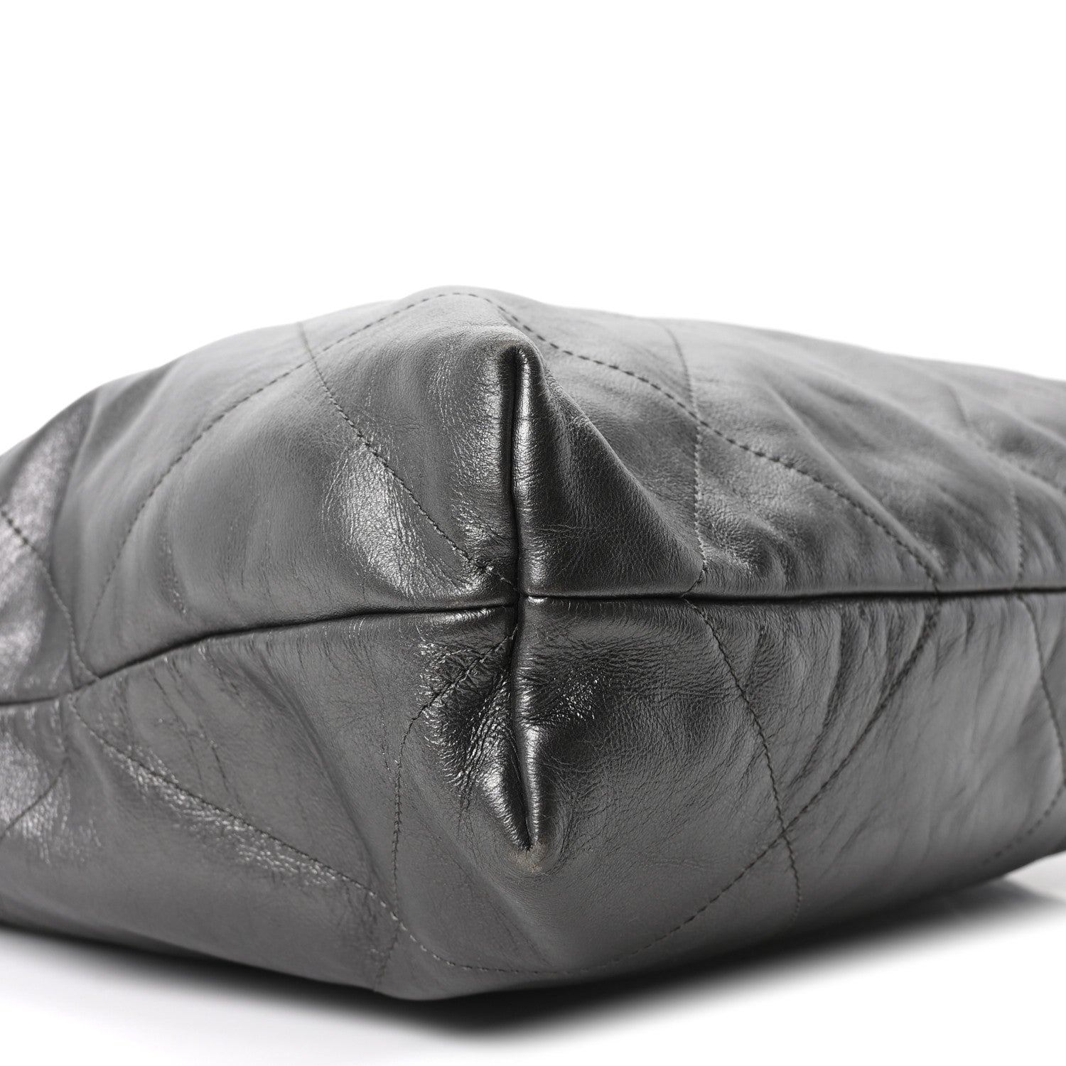 Chanel Shiny Calfskin Quilted Chanel 22 Dark Grey 1849555