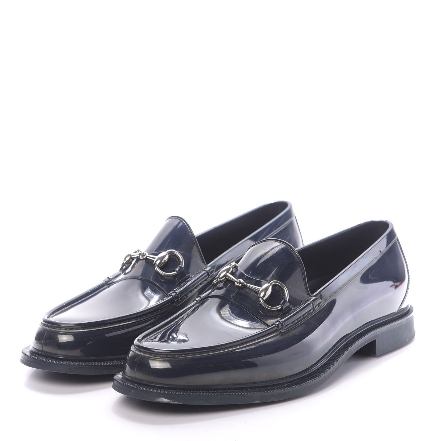 Rubber Mens Horsebit Moccasin Loafers 8 Blue