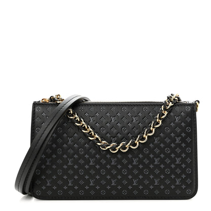 Louis Vuitton Calfskin Nanogram Embossed Lexington Pouch Black 1 of 10