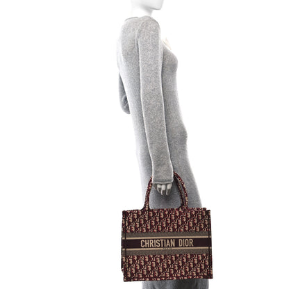 Christian Dior Oblique Medium Book Tote Burgundy Multicolor 2 of 11