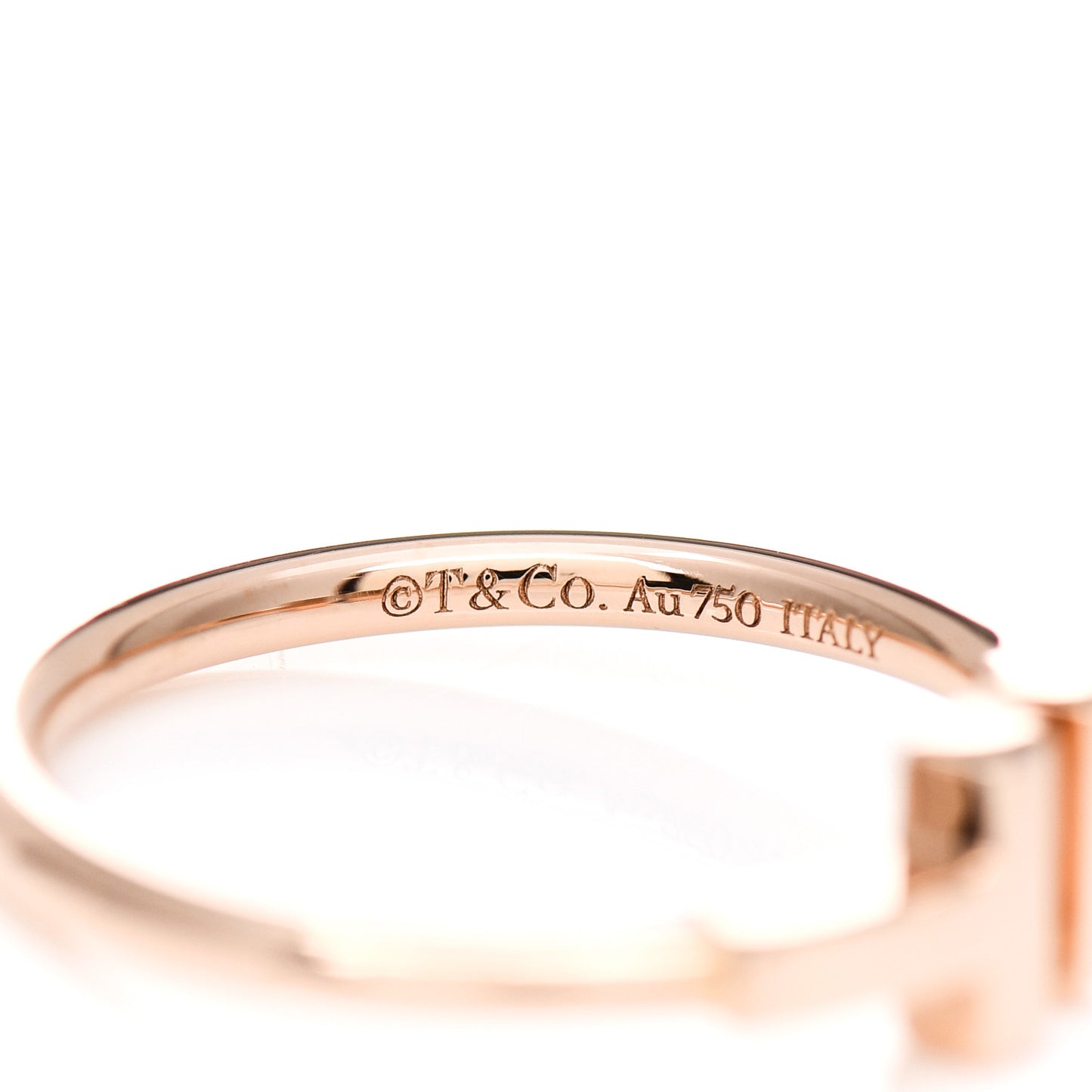 18K Rose Gold T Wire Ring 53 6.5