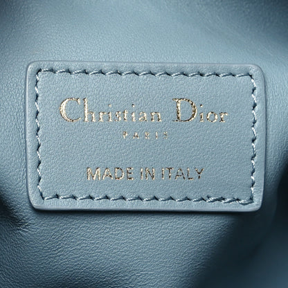 Christian Dior Calfskin Macrocannage Small Diortravel Nomad Pouch Bracing Blue 7 of 11
