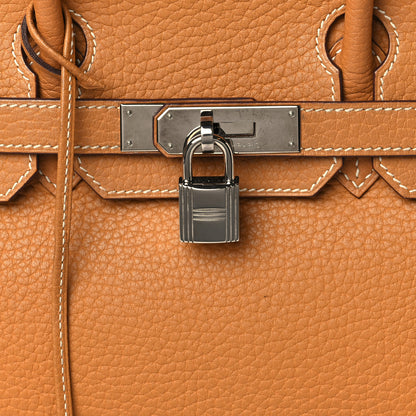 Hermes Taurillon Clemence Birkin 30 Natural Sable 8 of 10