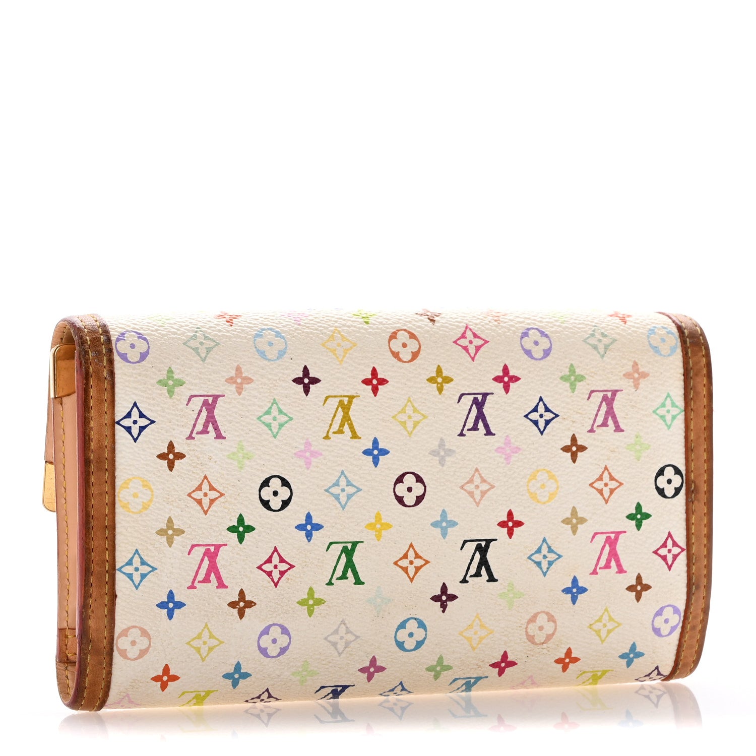 Louis Vuitton Monogram Multicolor Porte Tresor International Wallet White 3 of 14