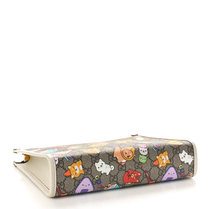 Gucci GG Supreme Monogram Animal Kawaii Cosmetic Case Multi White 4 of 8