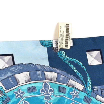 Hermes Silk Les Cles Maxi Twilly Bleu Roy Bleu Roy Petrole Ciel 5 of 6