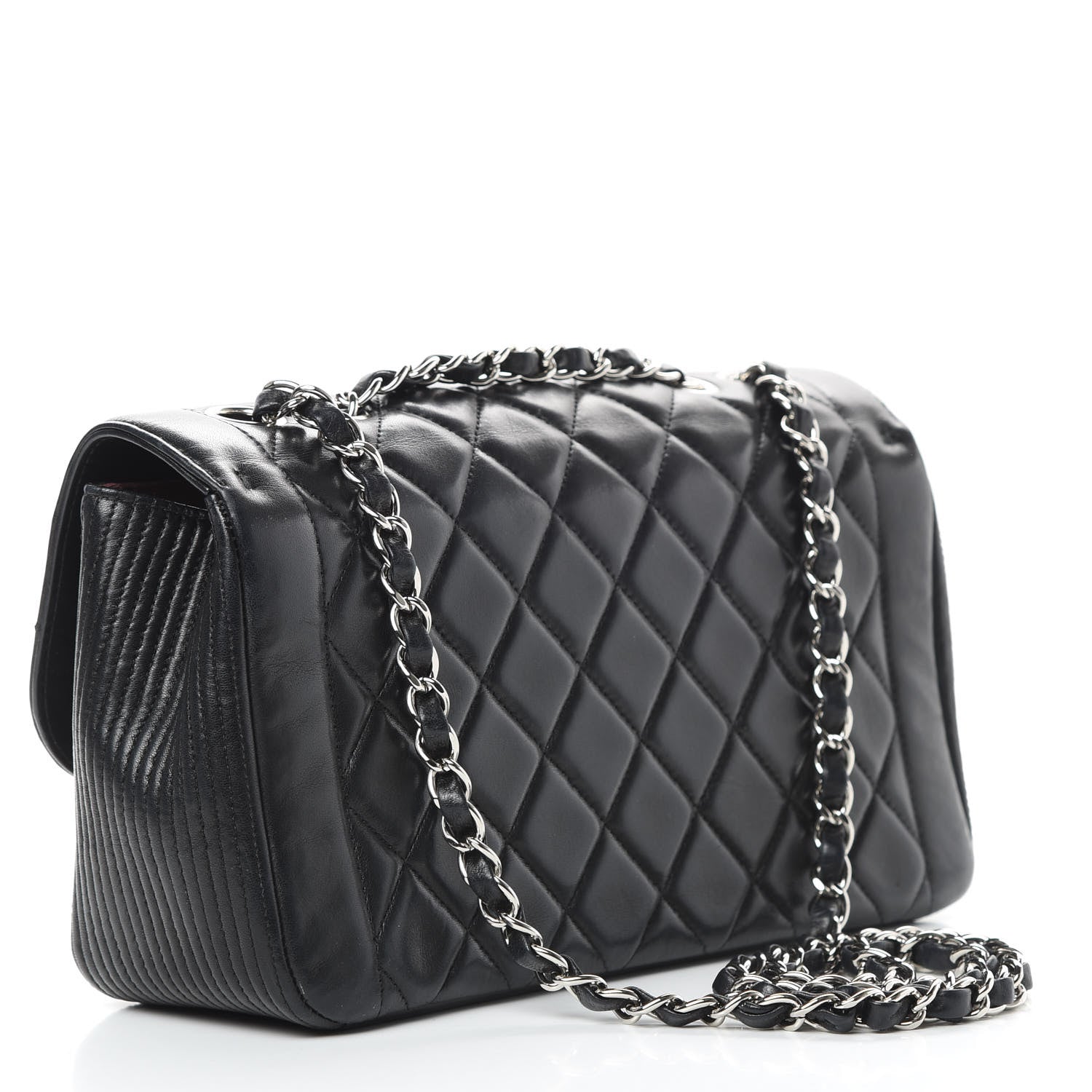 Chanel Lambskin Quilted Medium Single Flap Black 4 of 15