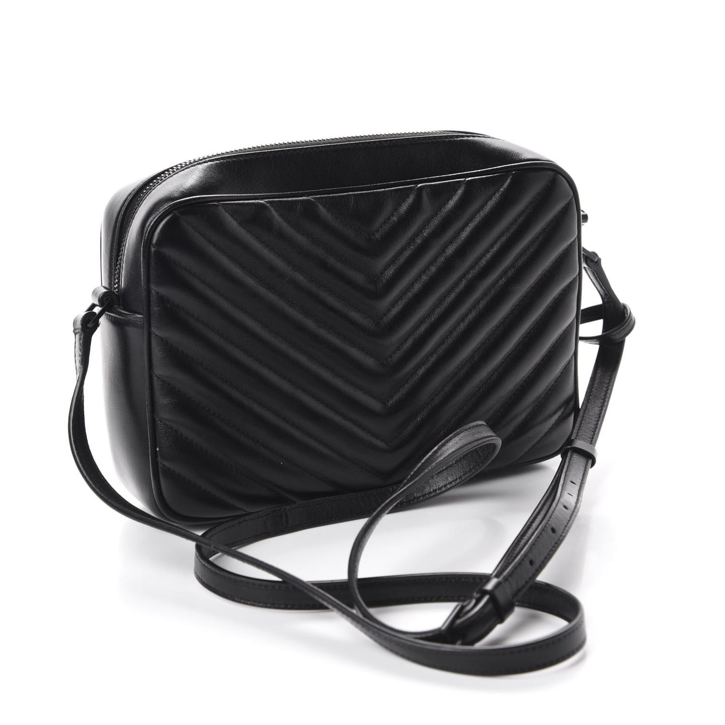 Calfskin Matelasse Monogram Lou Camera Bag Black