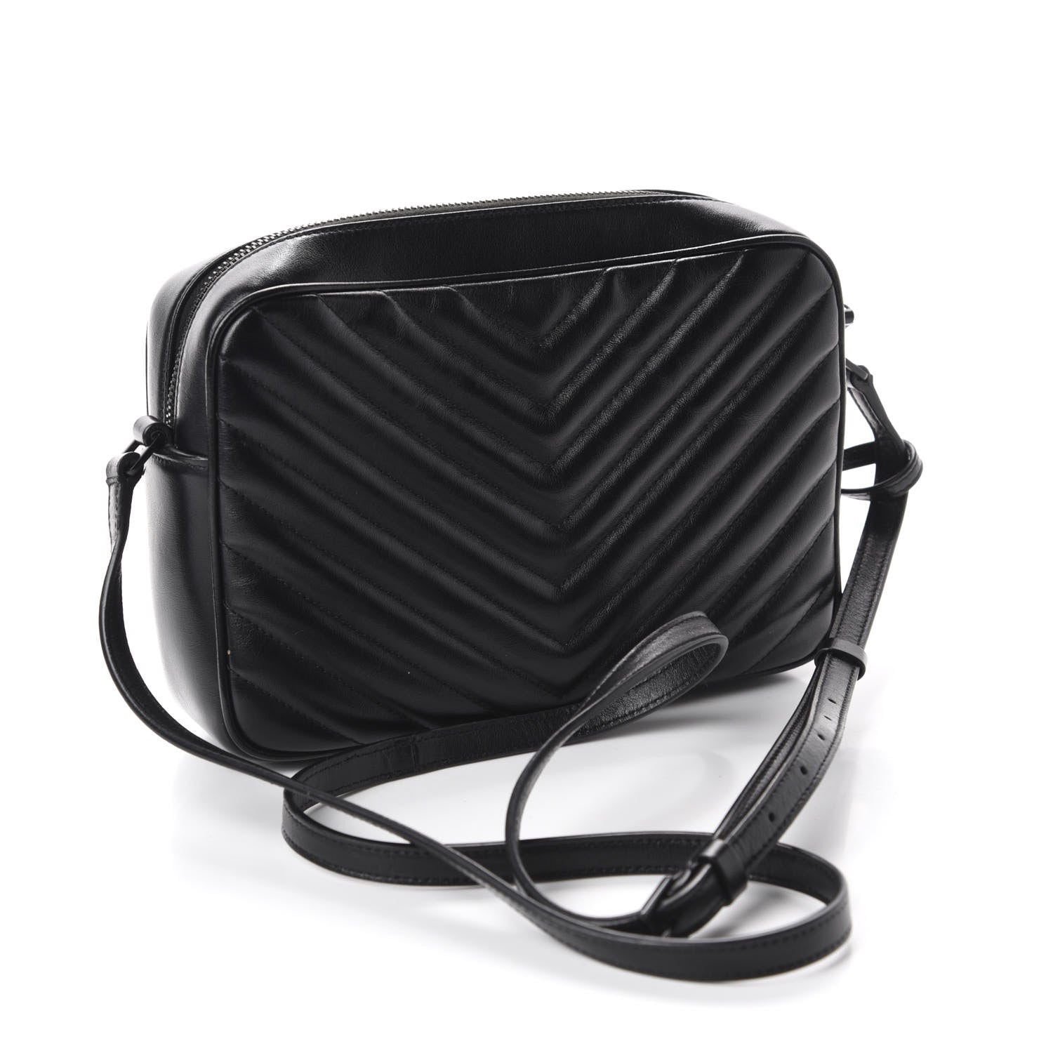 Saint Laurent Calfskin Matelasse Monogram Lou Camera Bag Black 3 of 11