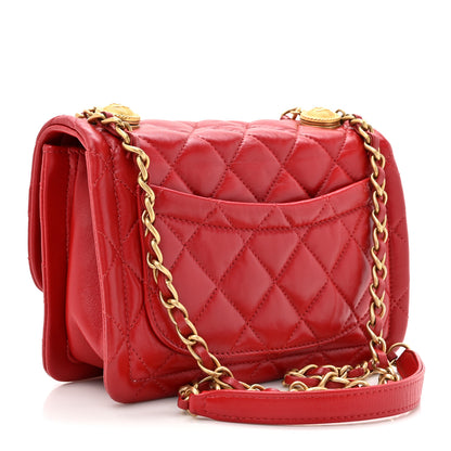 Chanel Shiny Lambskin Quilted Mini Flap Red 3 of 11