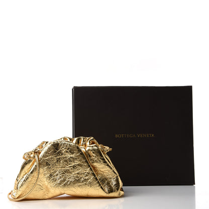 Bottega Veneta Metallic Crinkled Lambskin The Mini Pouch Oro 12 of 12