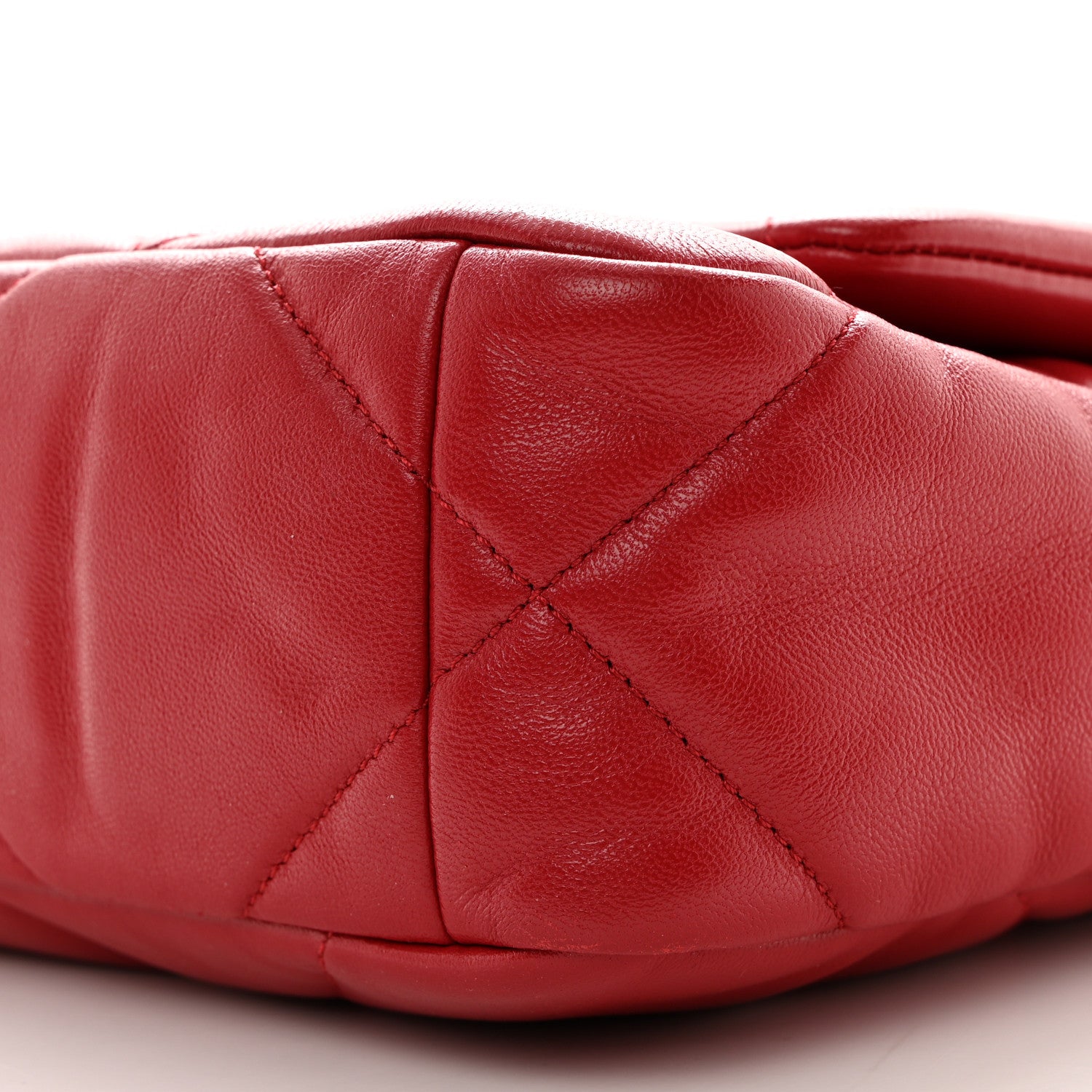 Chanel Goatskin Quilted Medium Chanel 19 Flap Red 10 of 11