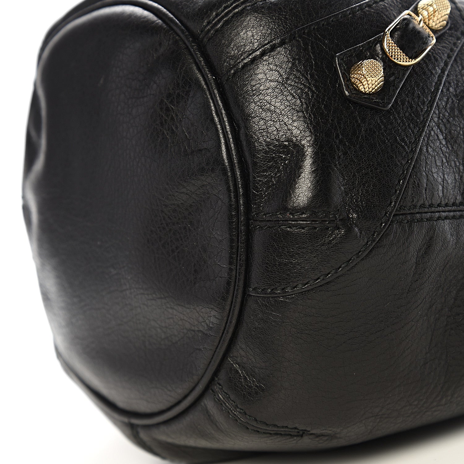 Balenciaga Agneau Giant 12 Gold Hardware Mini Pompon Black 8 of 9