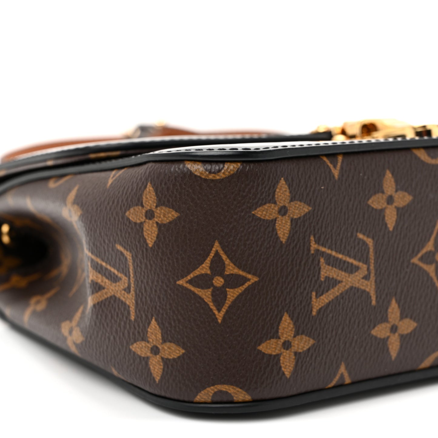 Patent Calfskin Monogram Cherrywood BB Black